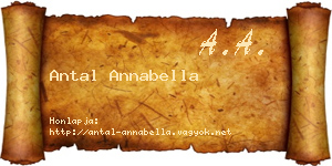 Antal Annabella névjegykártya